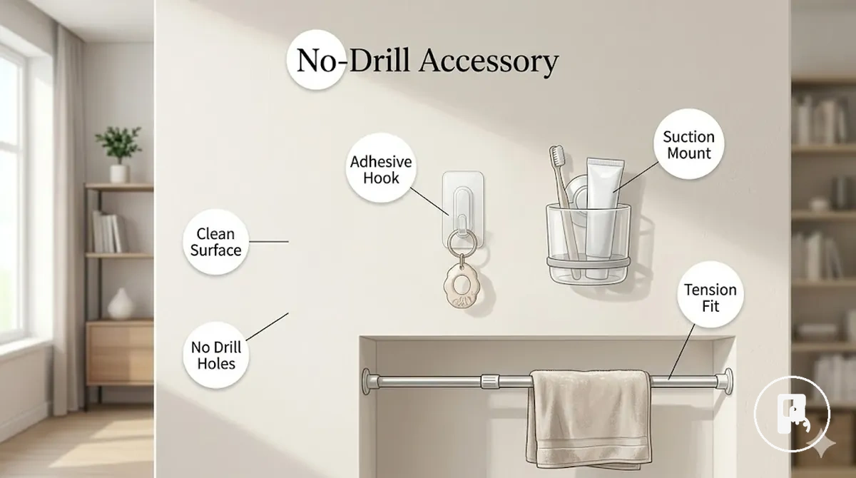 accessoires de maison sans perçage fixés sans trous percés